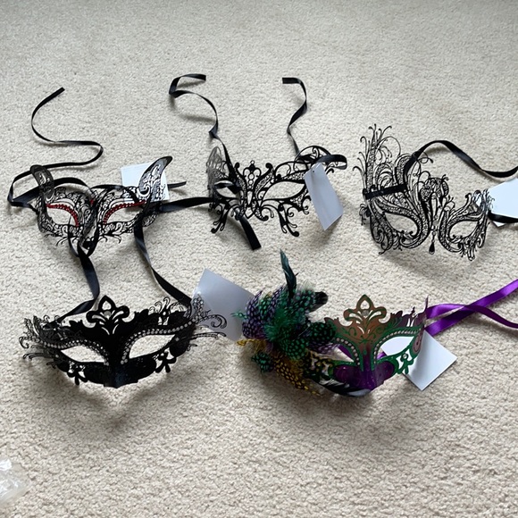 Other - Five metal filigree masquerade masks.